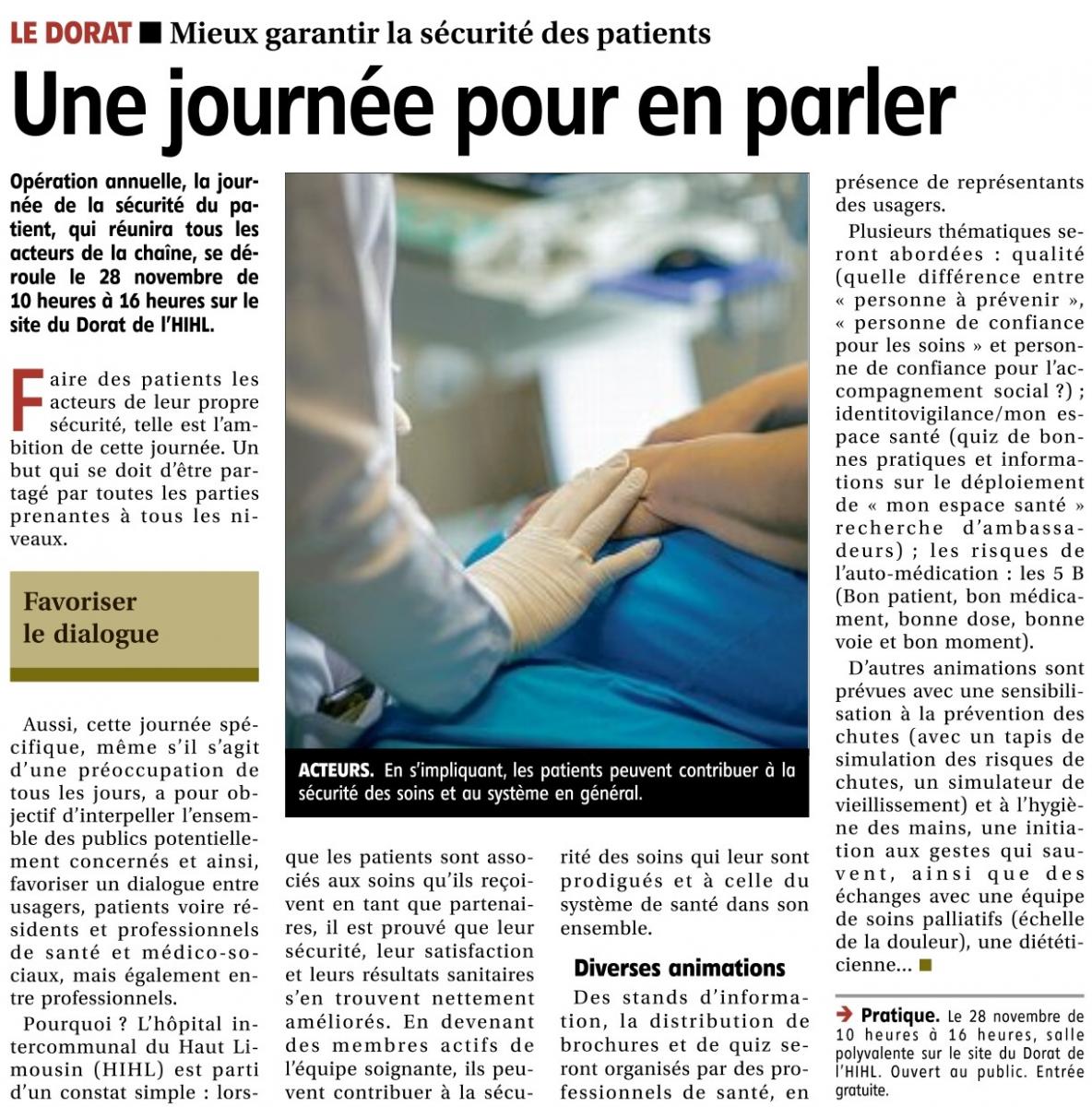 populaire journée sécurité du patient